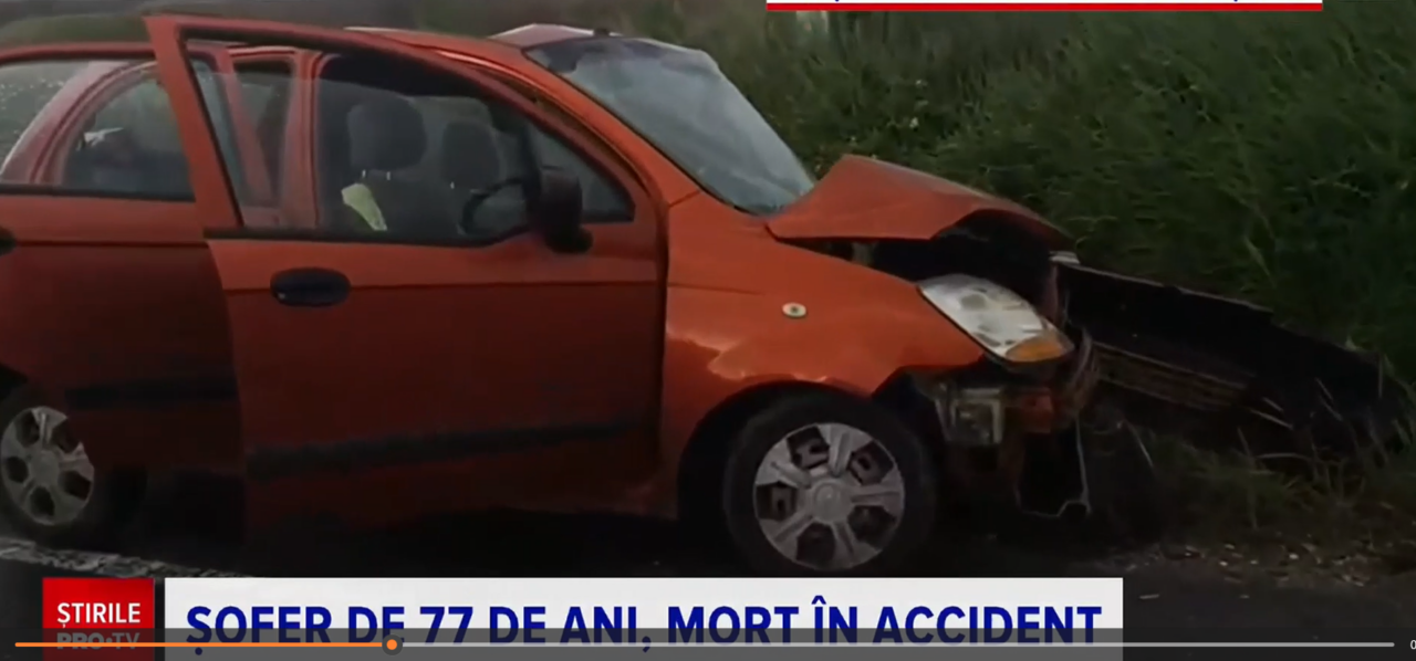 Un șofer de 77 de ani a murit înr-un accident auto provocat de un alt conducător de 75 de ani