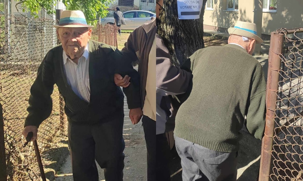 Un bătrân în vârstă de 105 ANI a mers vot, în baston: „Este un erou țării. Fiecare pas al său este o lecție de spirit civic”