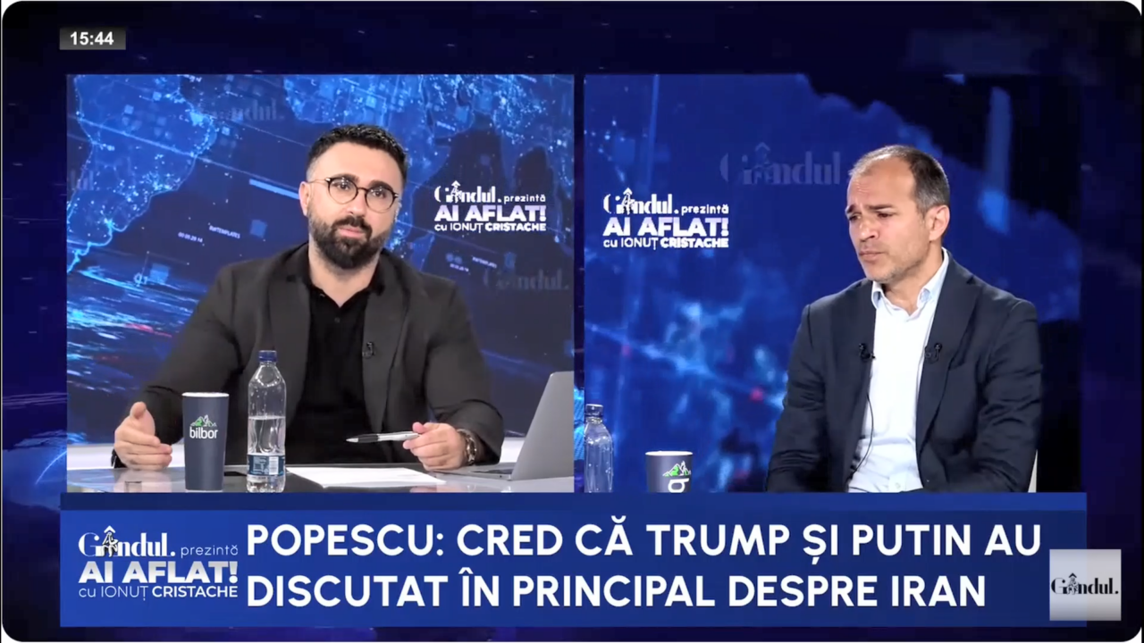 Ștefan Popescu: „Cred că Trump și Putin discută despre Iran”