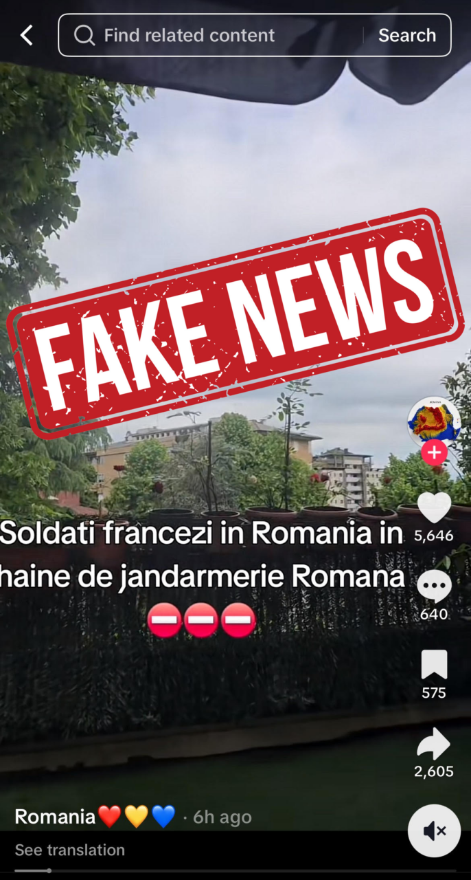 MApN, avertizare de dezinformare pe TikTok: Militari francezi îmbrăcați în jandarmi ar fi pregătiți să acționeze pentru declanșarea unui război civil