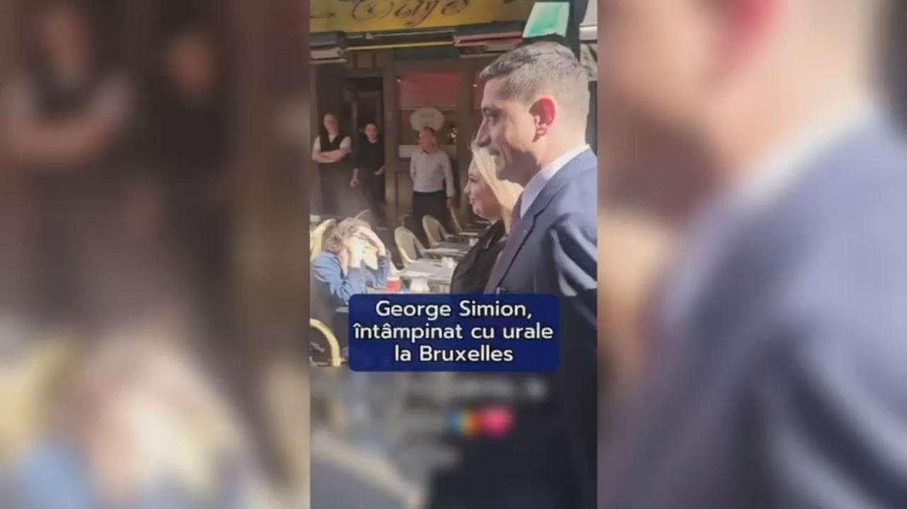 George Simion, primit cu ENTUZIASM de conaționalii din Bruxelles. Au ieșit în stradă „să îl vadă pe viitorul președinte al României”
