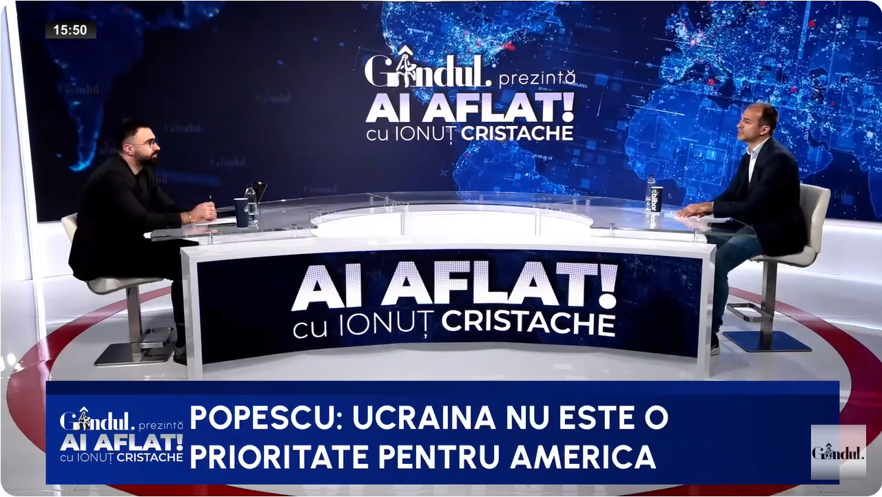 Ștefan Popescu: „Pentru SUA, Ucraina nu mai este o prioritate. Se conturează o dezangajare”