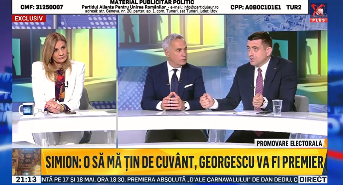 George Simion: Sinecurile, pilele, după un proces transparent de evaluare, trebuie să lase locul oamenilor capabili, TINERILOR