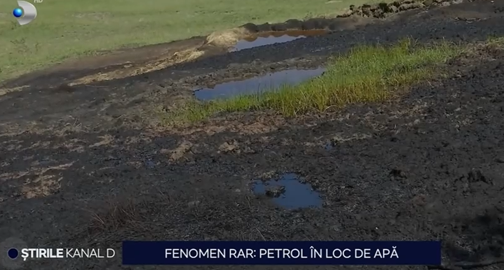 Un fenomen rar în România și în Europa se întâmplă în satul Beciu, Buzău: petrolul iese din pământ, în loc de apă
