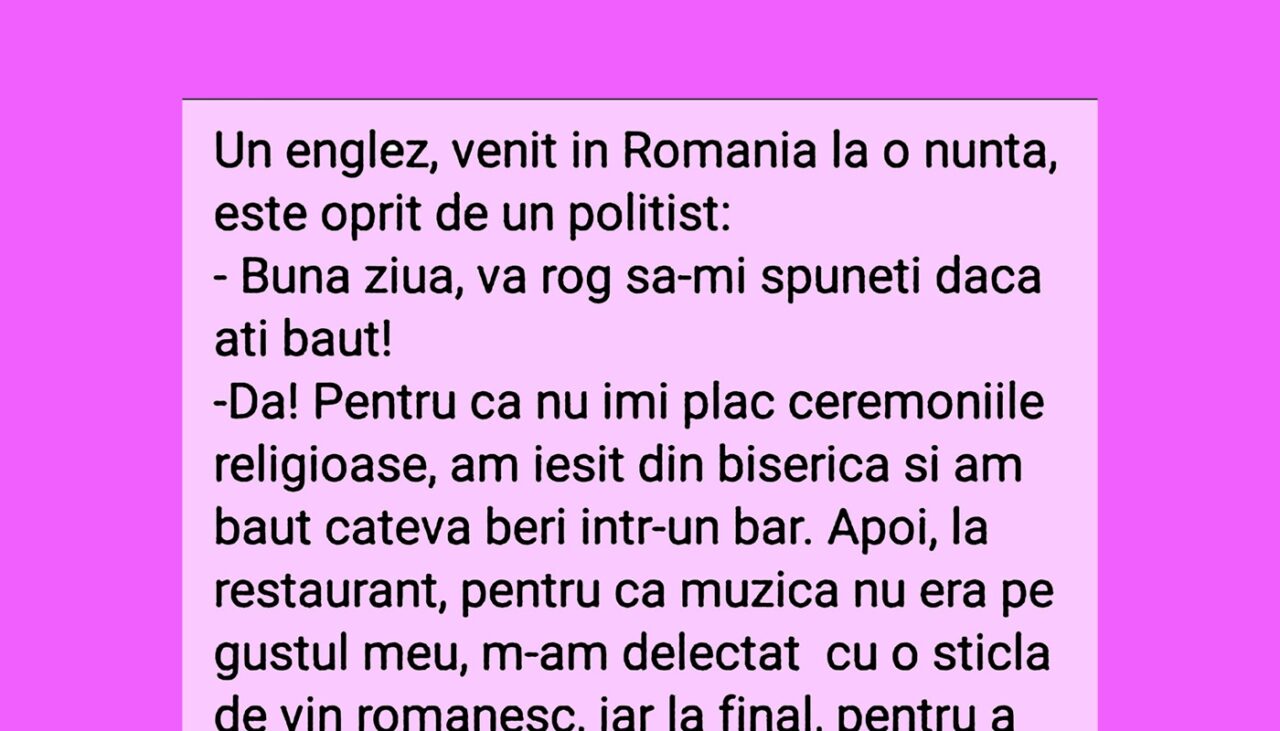 BANCUL ZILEI | Englezul și nunta românească