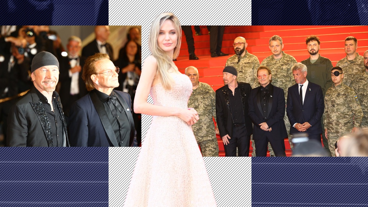 Singurul fotograf român acreditat la CANNES, reîntâlnire cu Angelina Jolie. Imagini ISTORICE cu Bono și Sean Penn, înconjurați de soldați ucraineni