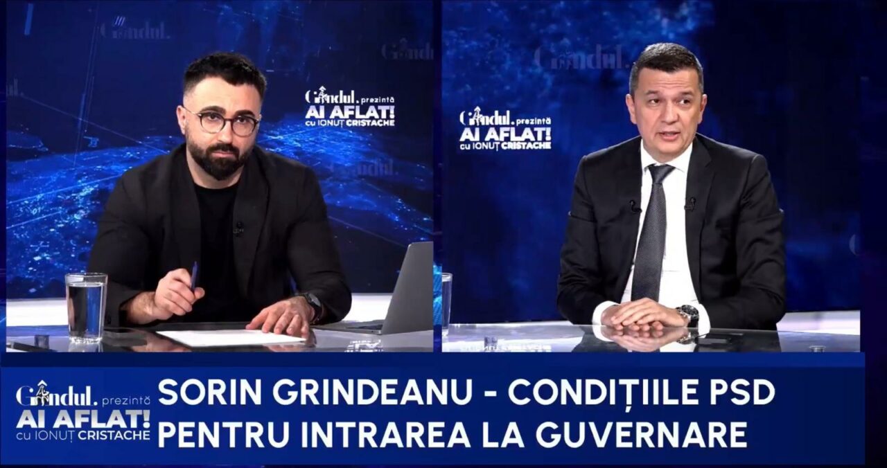 Sorin Grindeanu: Nu e normal ca PSD și PNL să guverneze împreună, dar riscăm să fim striviți de progresism și suveranism