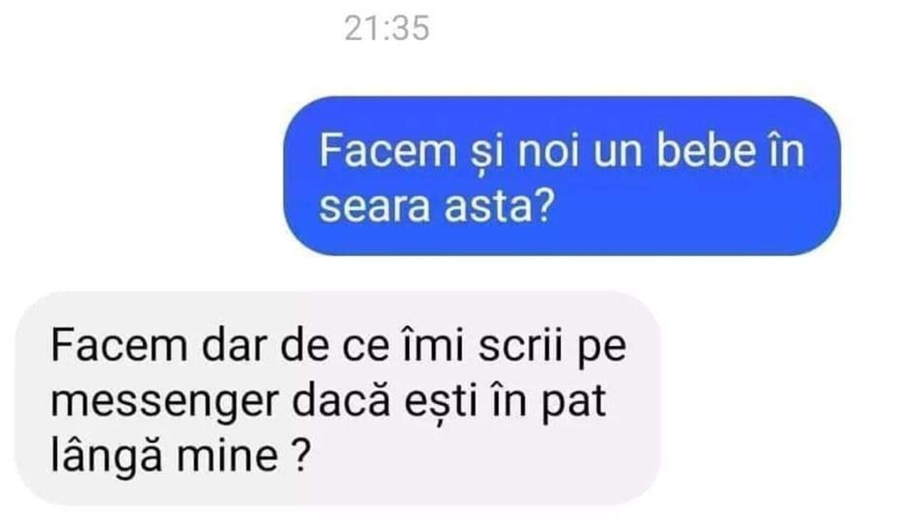 BANCUL ZILEI | „Facem și noi un bebe în seara asta?”