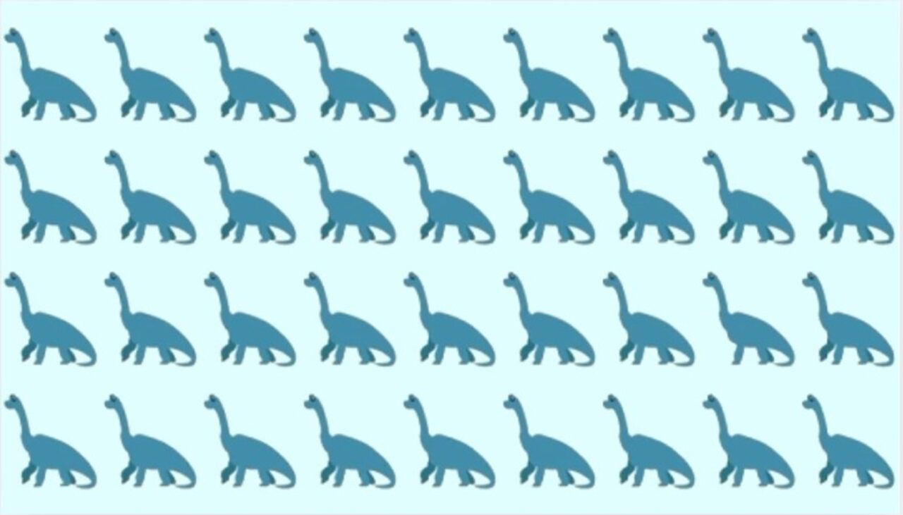 Test de logică | Găsiți singurul dinozaur diferit dintre cei 36 din imagine!