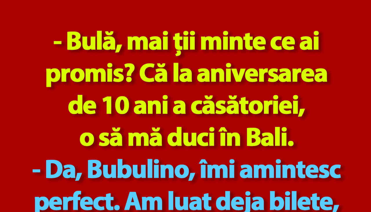 BANC | Bulă și aniversarea de 10 ani a căsătoriei
