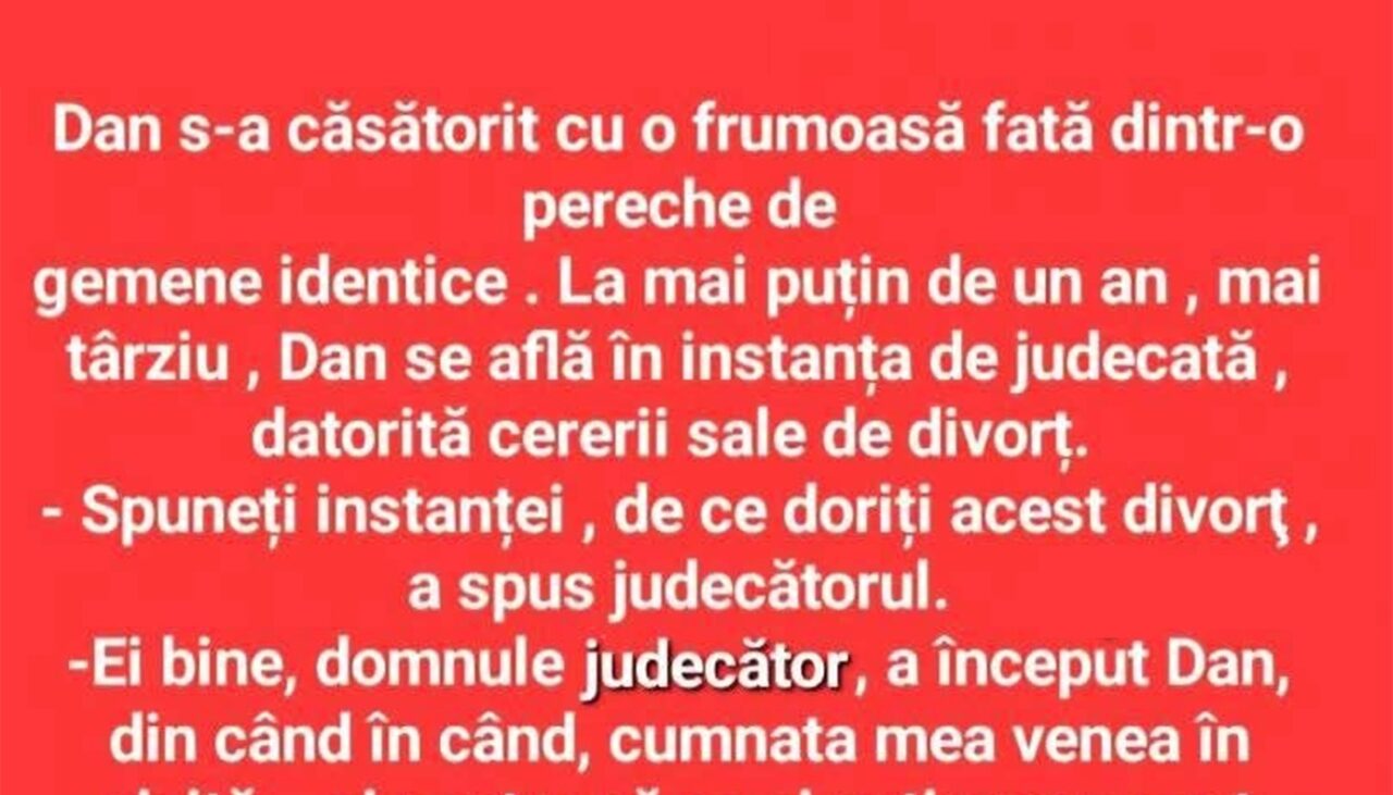 Bancul de duminică | Dan și gemenele