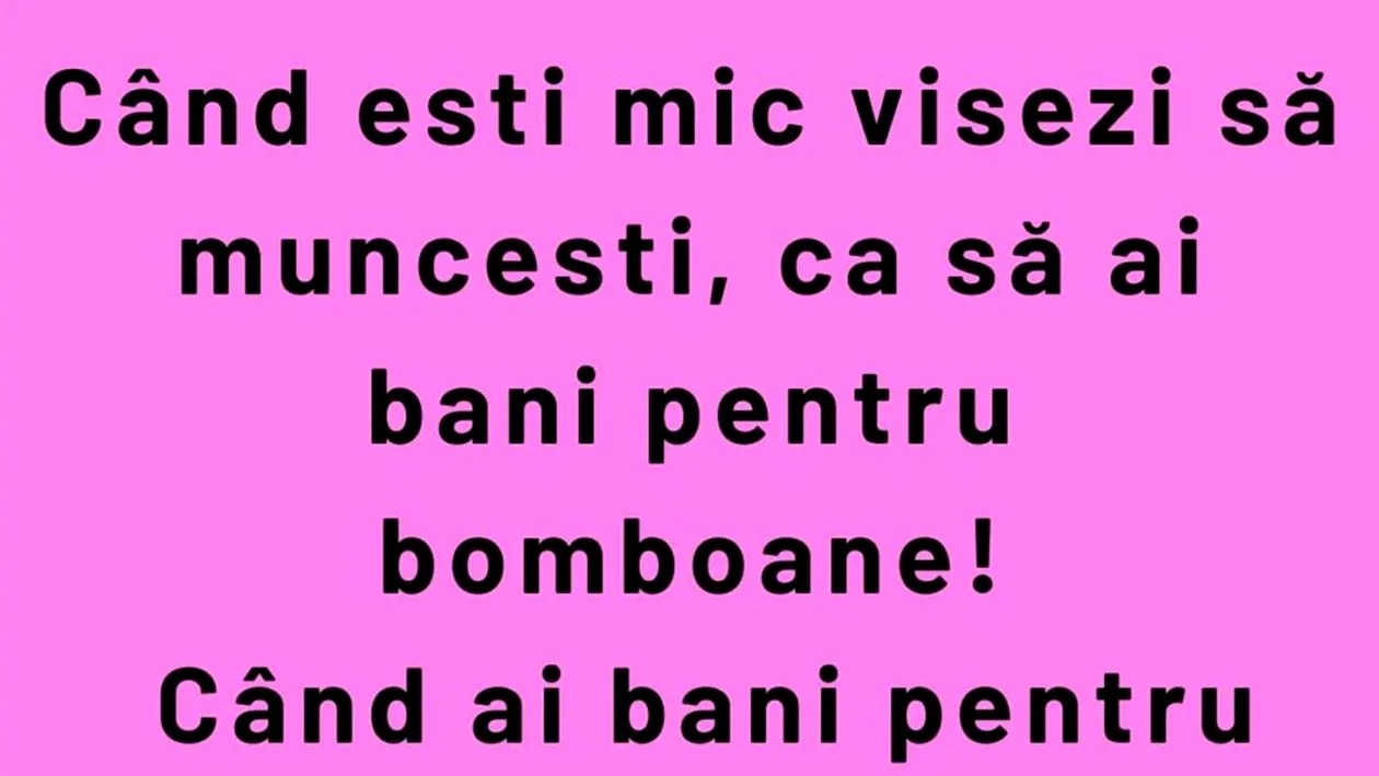 Bancul de luni | Când ești mic