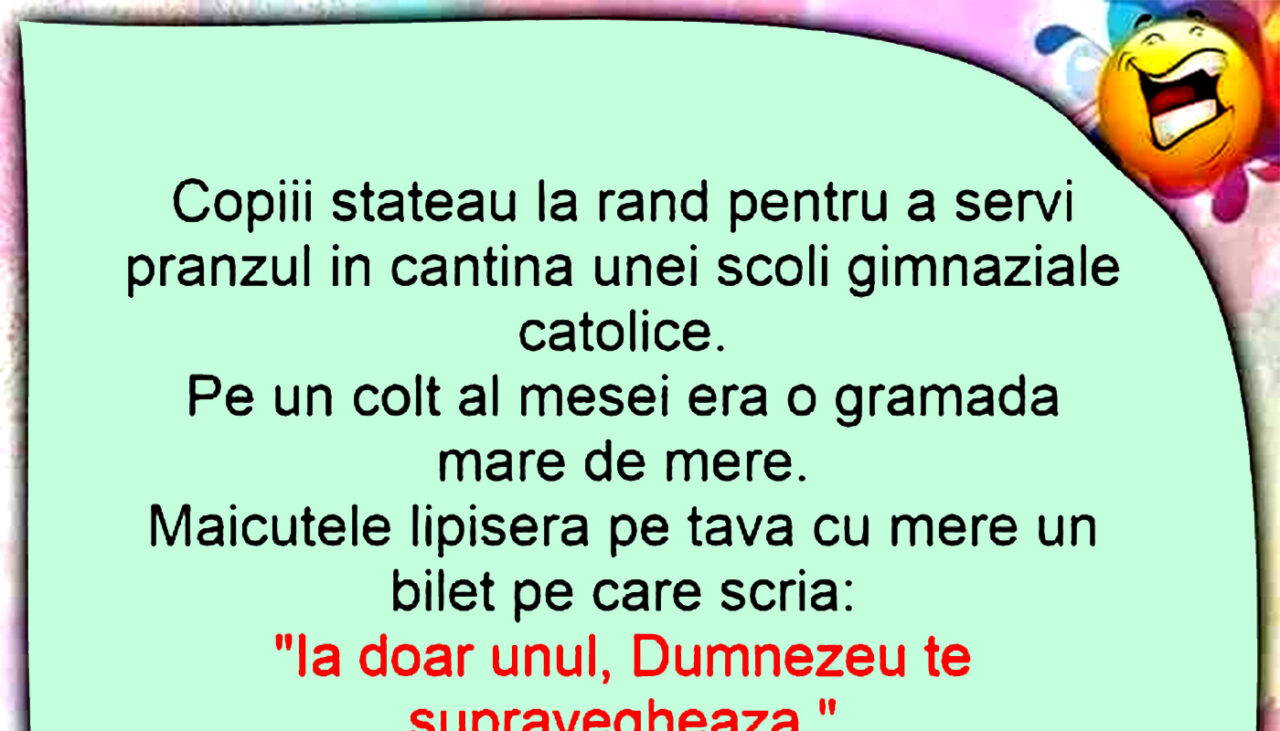Bancul de marți | Prânzul într-o școală gimnazială catolică