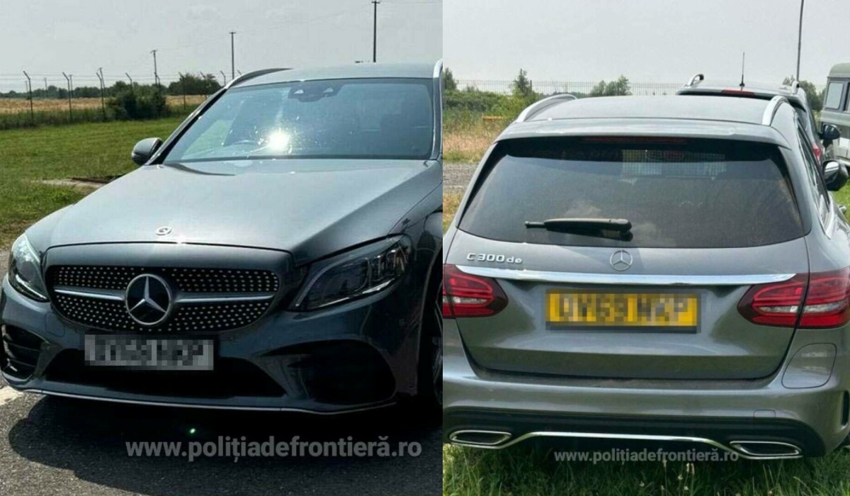 Polițiștii din Timiș au CONFISCAT un Mercedes condus de un italian la frontiera Foeni. Vehiculul era căutat în Marea Britanie