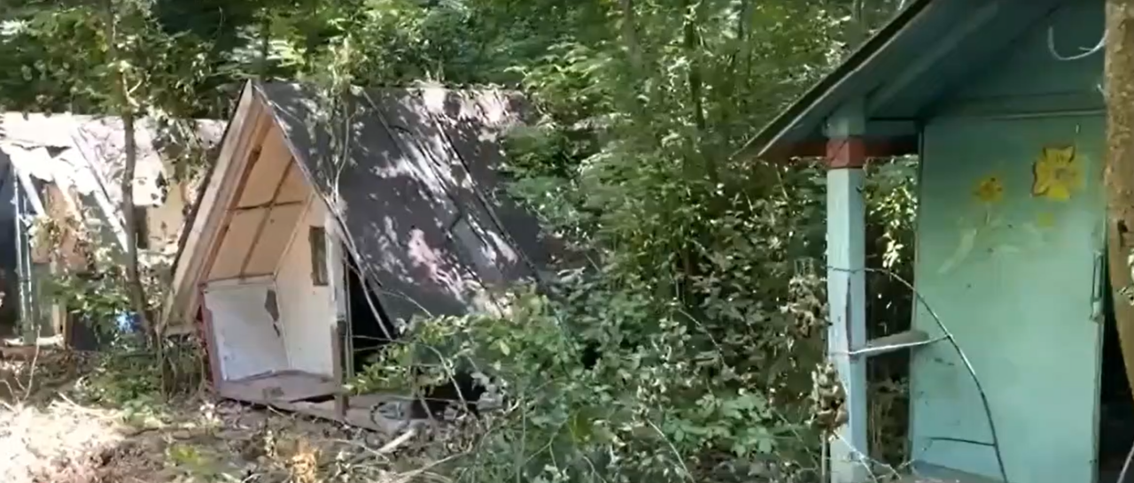 Peisaj dezolant în tabăra pentru școlari de la Ciric. Superba zonă care găzduia mii de elevi, lăsată în paragină