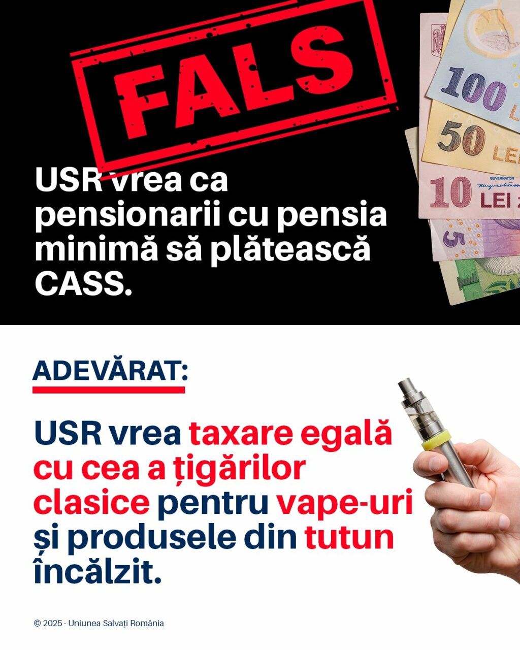 USR: „Am propus să taxăm corect produsele care afectează sănătatea. Taxăm viciul, nu munca”