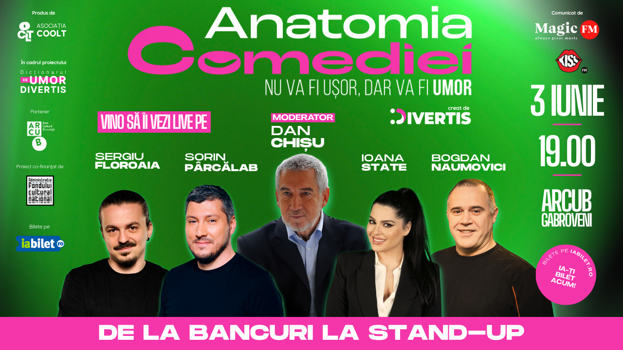 Ce-i mai face pe români să râdă și cum s-a schimbat umorul în ultimii 50 de ani? Află la podcastul Anatomia comediei 2025!