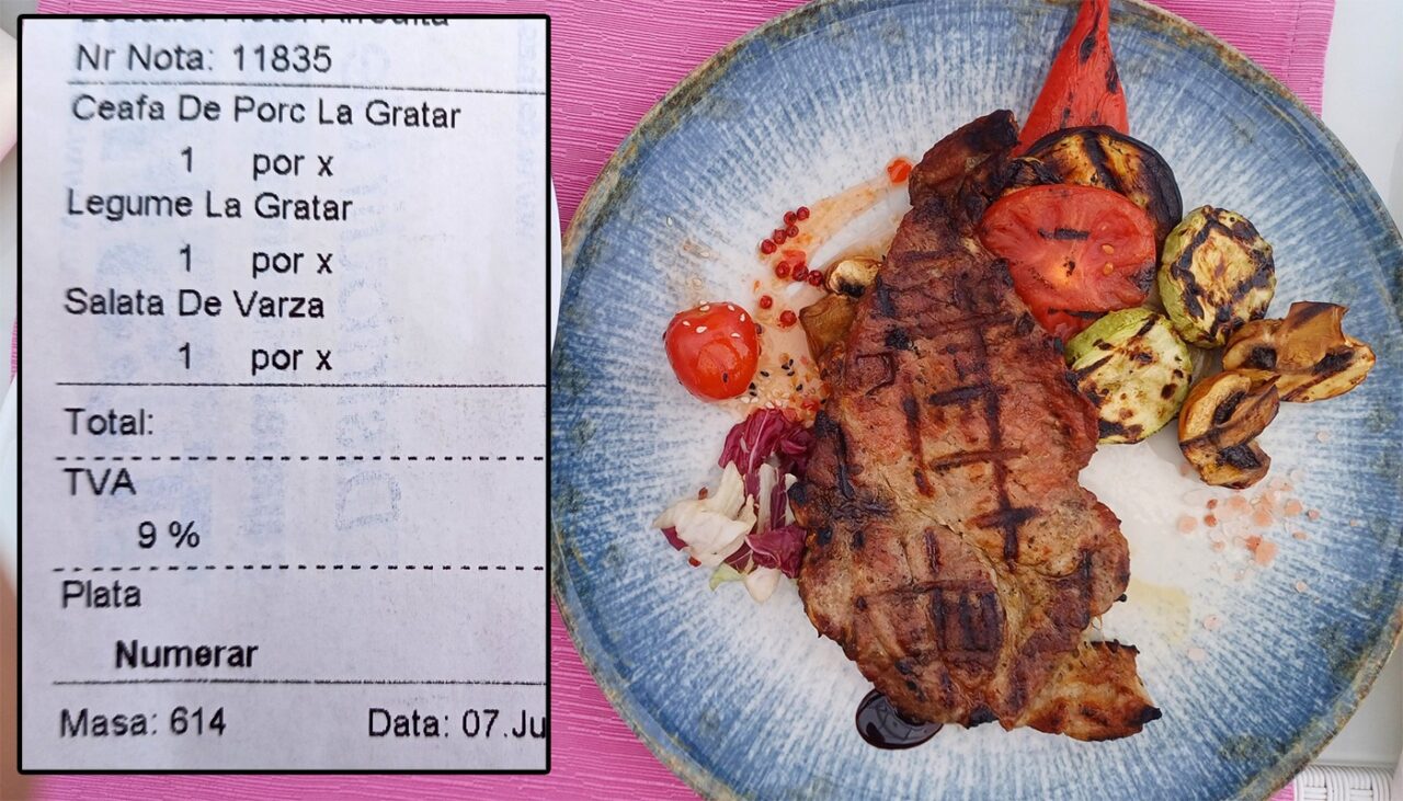 Cât a plătit un turist pentru această ceafă de porc, într-un restaurant de pe litoral. Reacția APC: „Prețuri de coșmar”