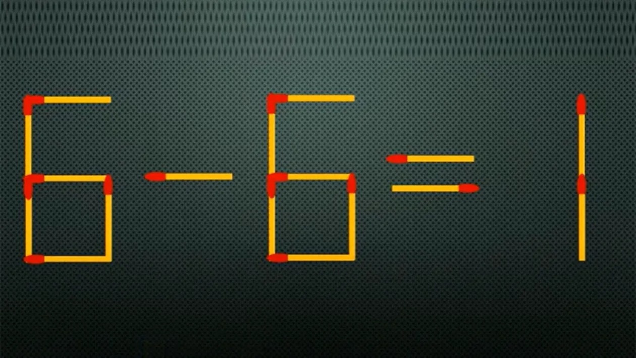 TEST IQ | 6 – 6 = 1 este greșit. Mutați un singur băț de chibrit, pentru a corecta egalitatea