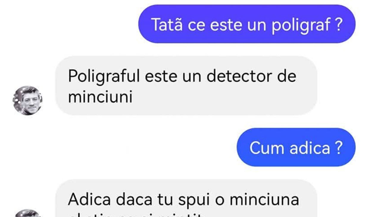Bancul de miercuri | „Tată, ce este un poligraf?”