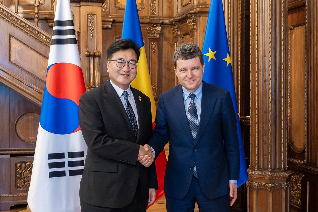 Momentul în care Nicușor Dan a fost salutat în LIMBA ROMÂNĂ de președintele Parlamentului sud-coreean / Agenda discuțiilor de la Cotroceni