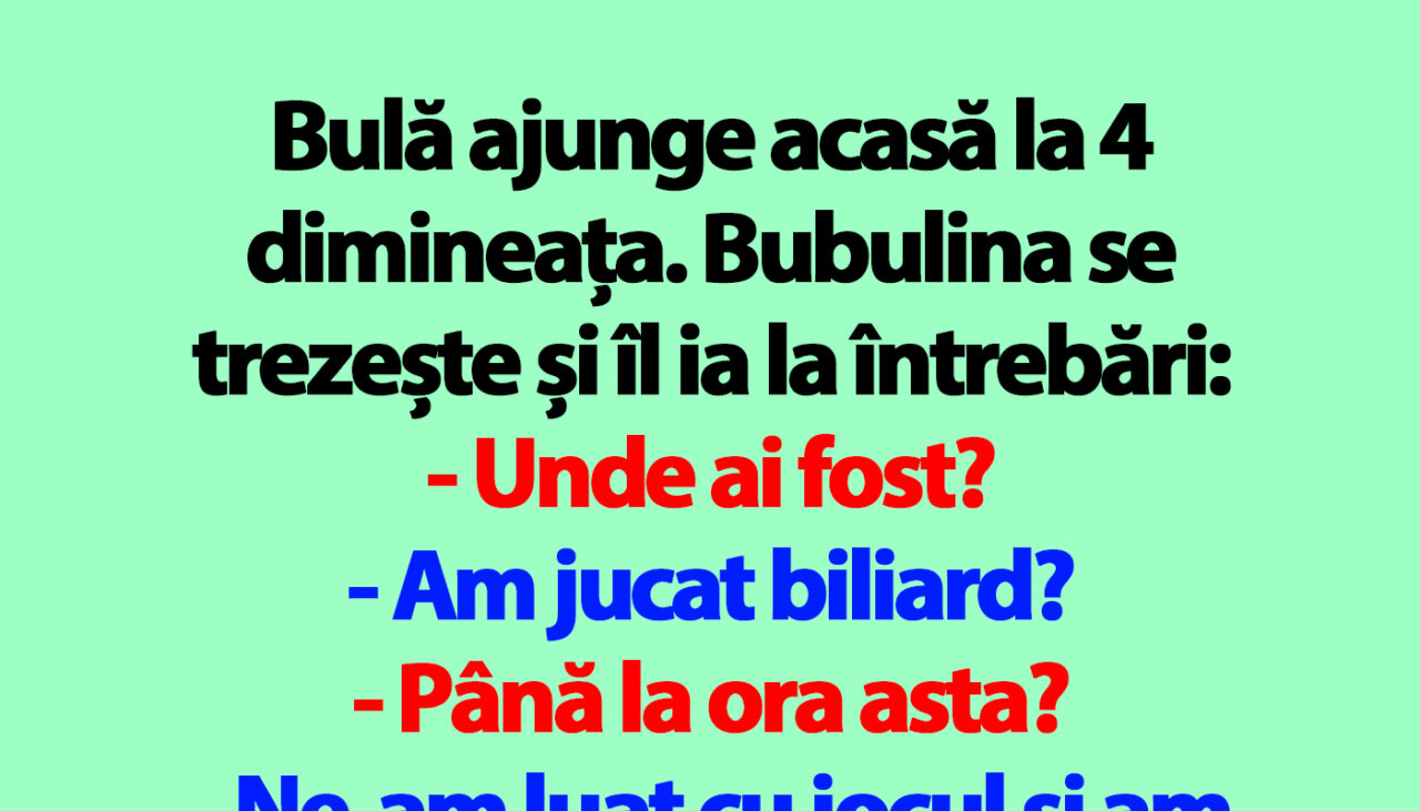 BANC | Bulă, Bubulina și așa-zisul biliard