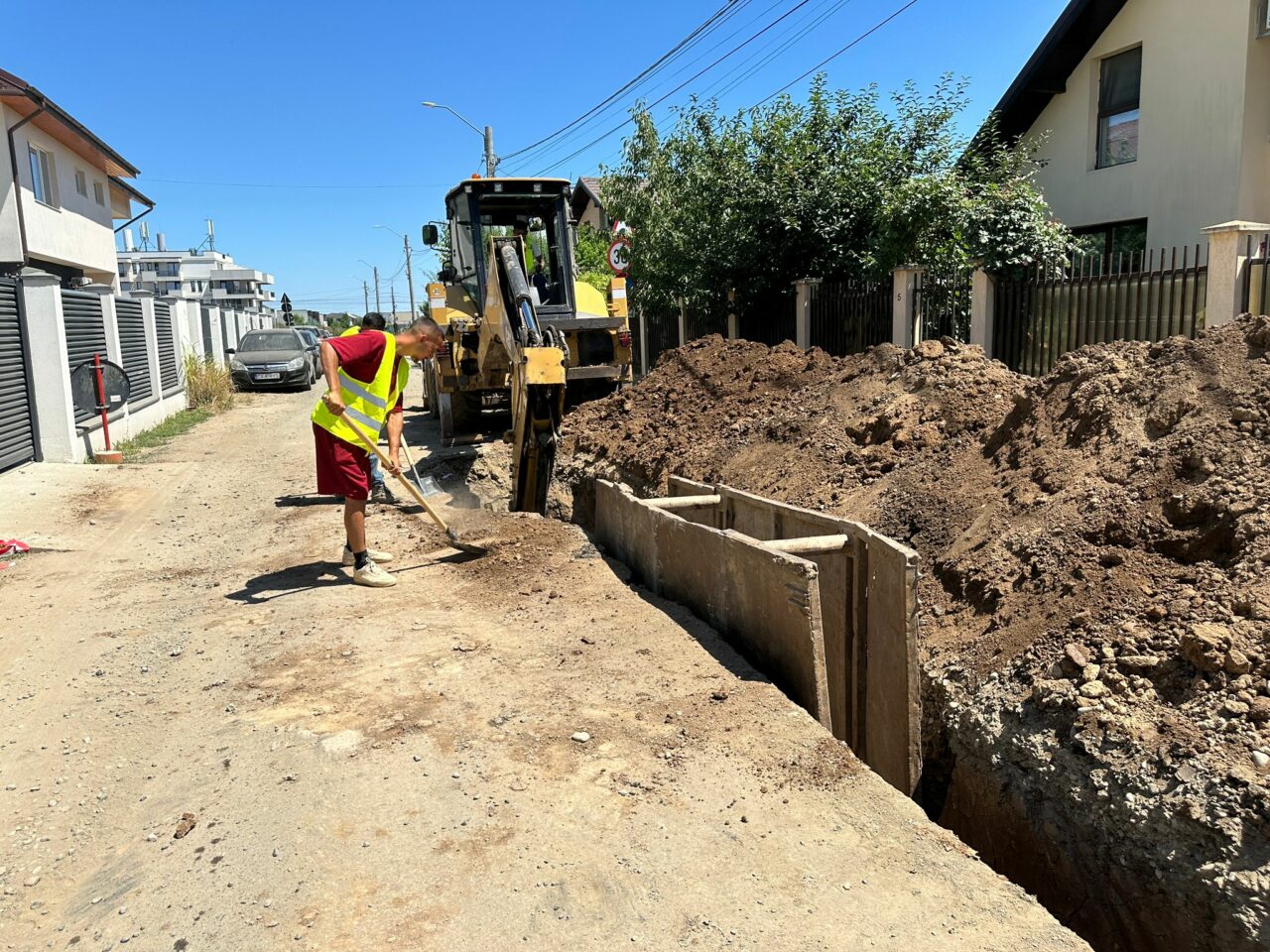 (P) Continuă lucrările de apă și canalizare din comuna Tunari-Ilfov