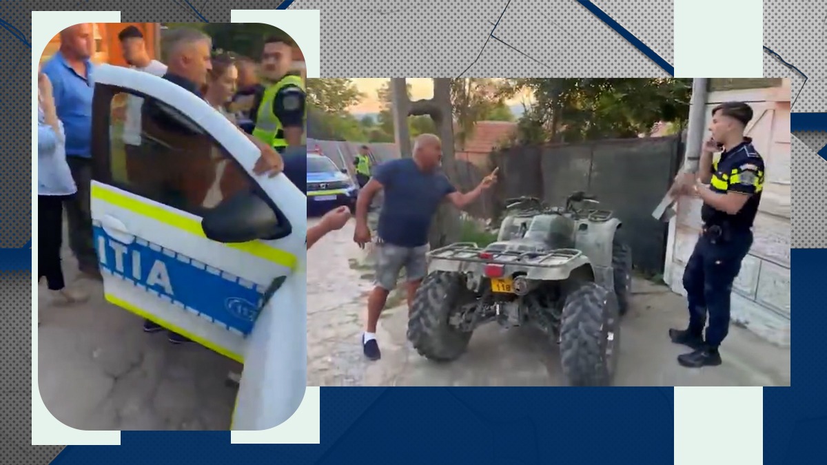 Un poliţist din Caraş-Severin a fost ATACAT de mai mulți săteni, după ce a oprit un bărbat beat care conducea un ATV