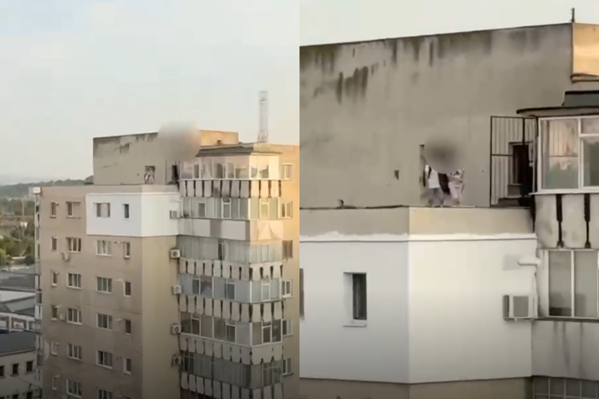 Ireal! Ce au putut face acești 2 adolescenți care au urcat pe acoperișul unui bloc din Iași. Au crezut că nu vor fi observați