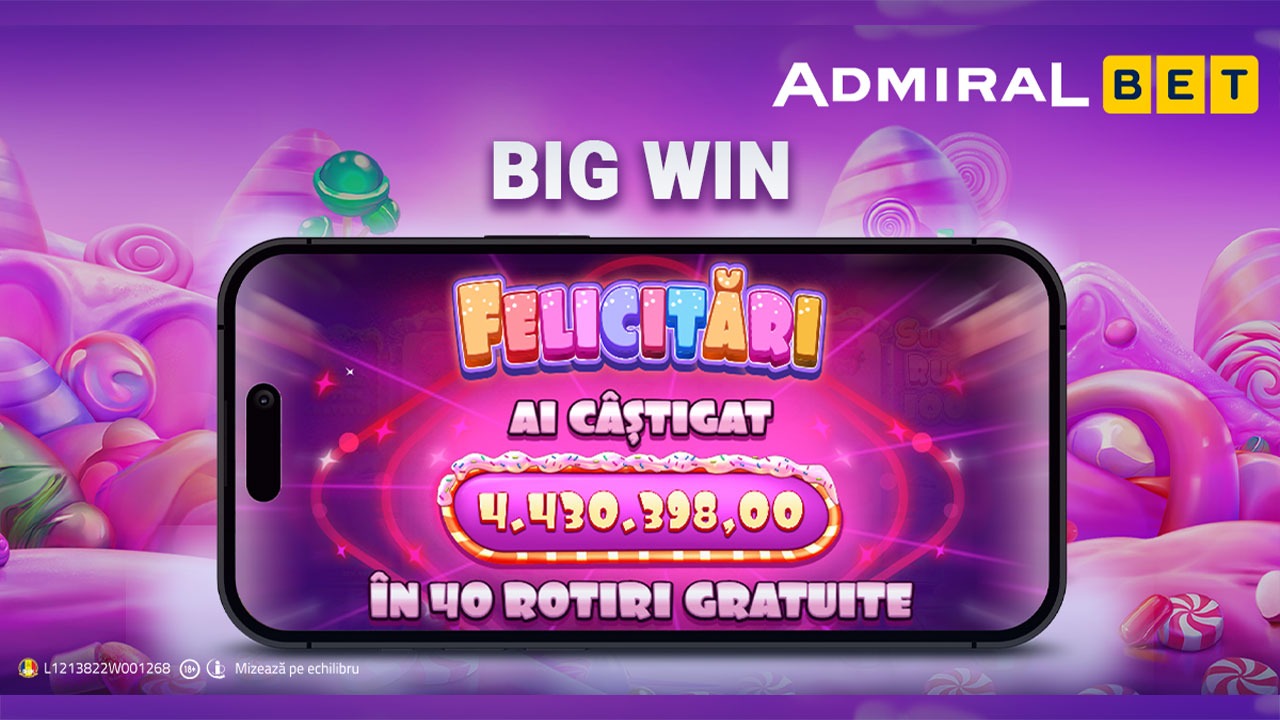Câștig record pe AdmiralBet, de peste 4,4 milioane lei