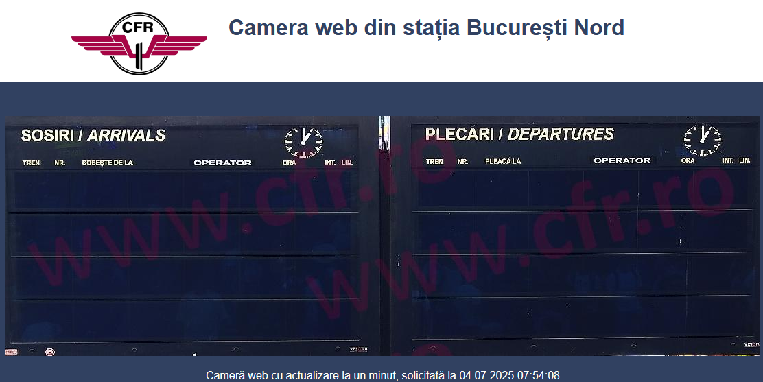 Panourile de informare şi camerele video din Gara de Nord NU FUNCȚIONEAZĂ, vineri dimineață. Precizările CFR despre incident