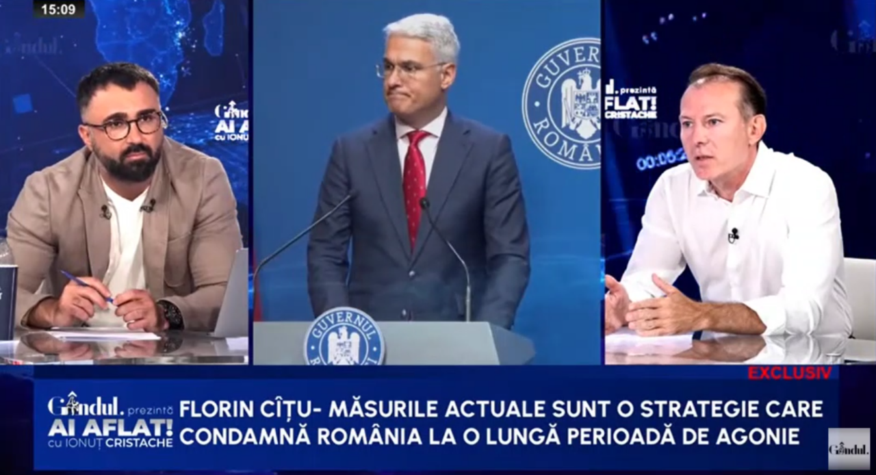 Florin Cîțu:”România se împrumută la DOBÂNZI mai mari decât țări care deja au rating junk”