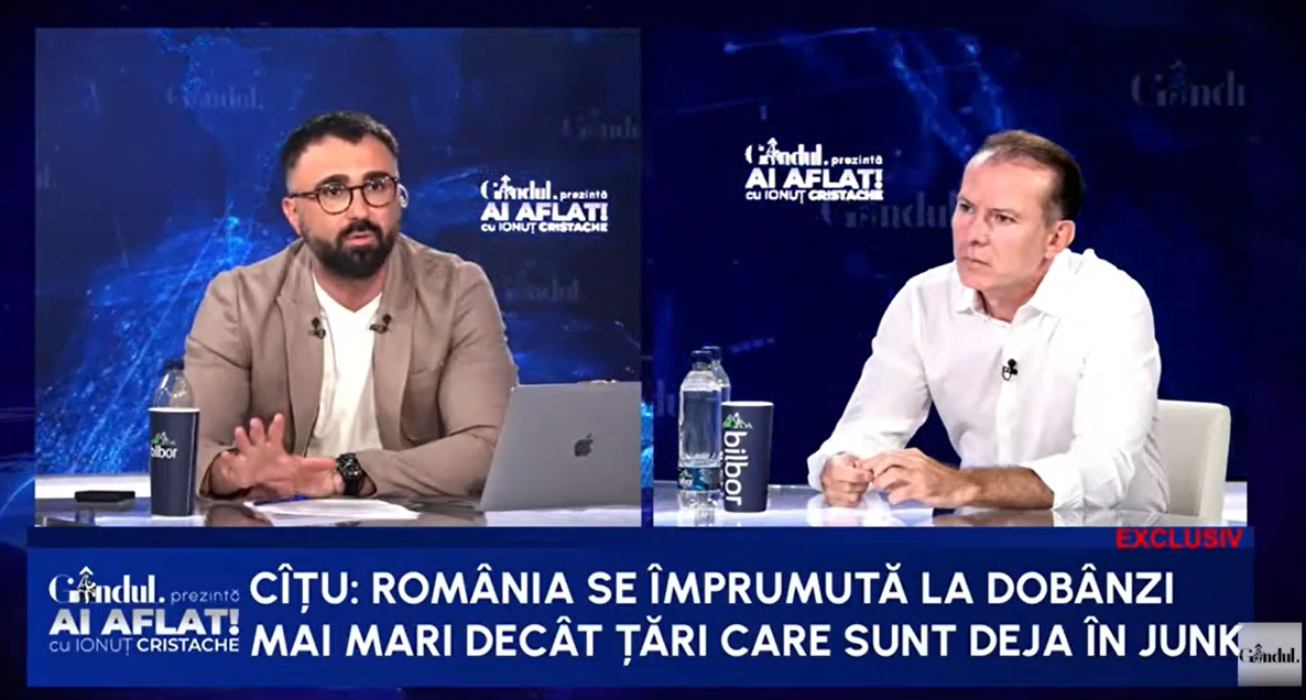 Florin Cîțu: Ne împrumutăm mai scump decât RUSIA