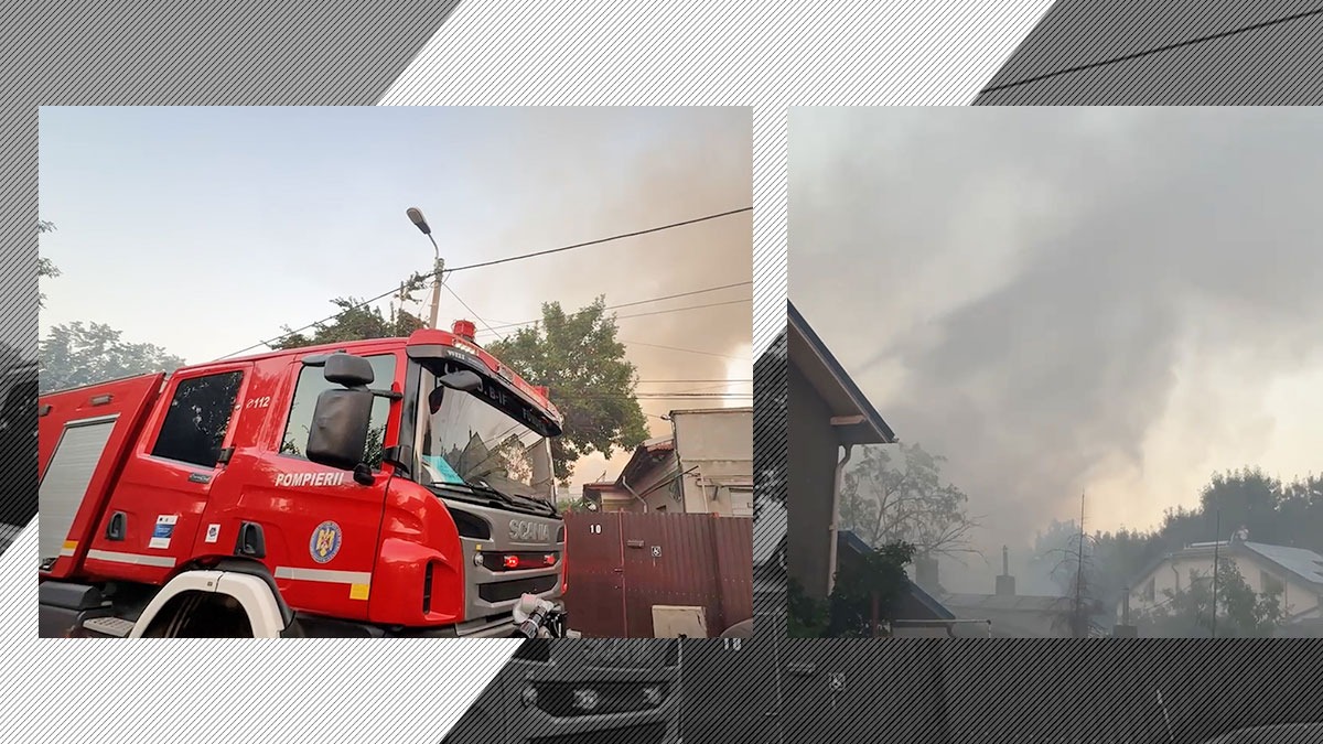 INCENDIU produs la mai multe imobile, din sectorul 2 al Capitalei. O persoană a fost asistată medical