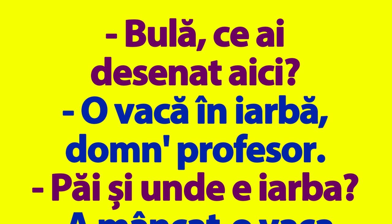 BANC | Bulă, la ora de desen
