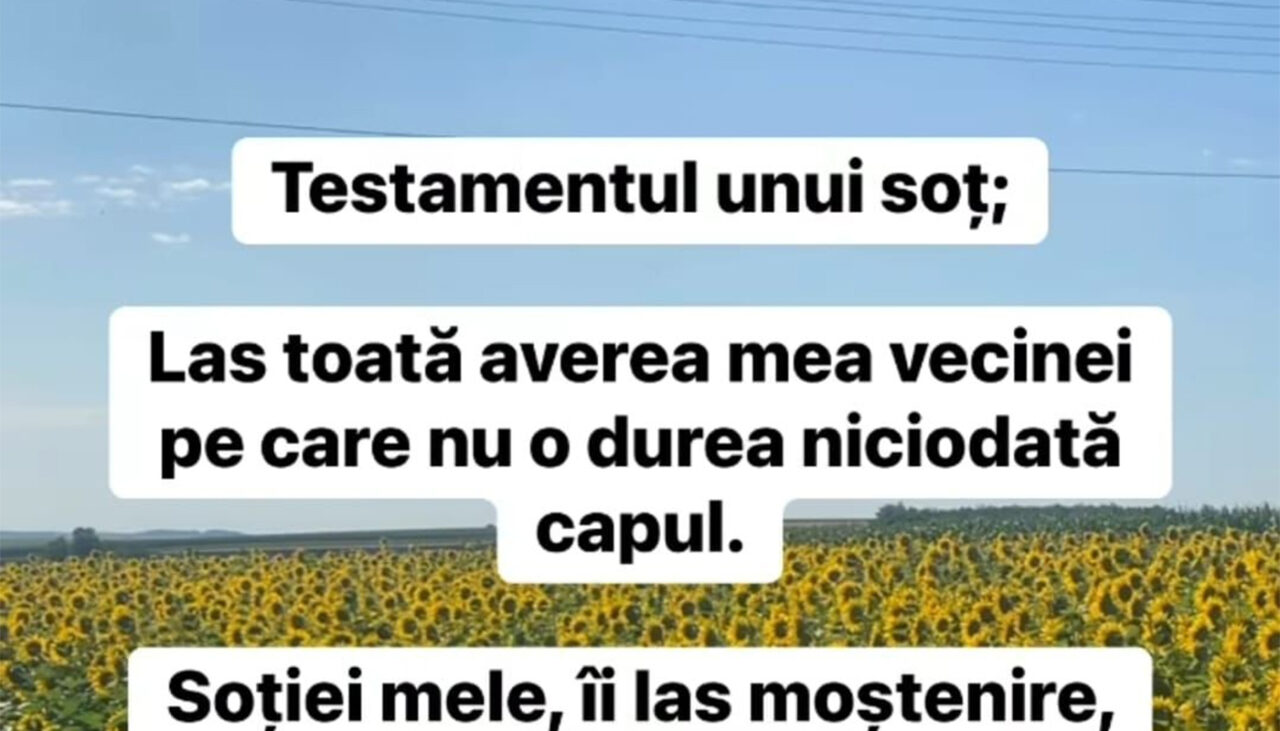 Bancul de duminică | Testamentul unui soț