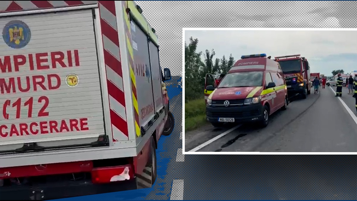 Accident GRAV între un microbuz și un autoturism pe DN 1, între localităţile Scoreiu şi Porumbacu de Jos