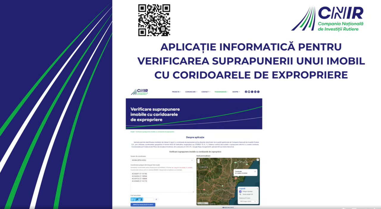 CNIR și-a îmbunătățit aplicația pentru verificarea imobilelor de pe traseul proiectelor de infrastructură rutieră