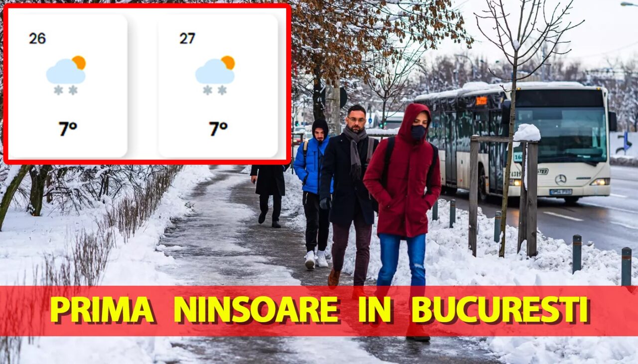 Meteorologii Easeweather au anunțat deja prima ninsoare în București. Nu s-a mai întâmplat de ani buni așa ceva!