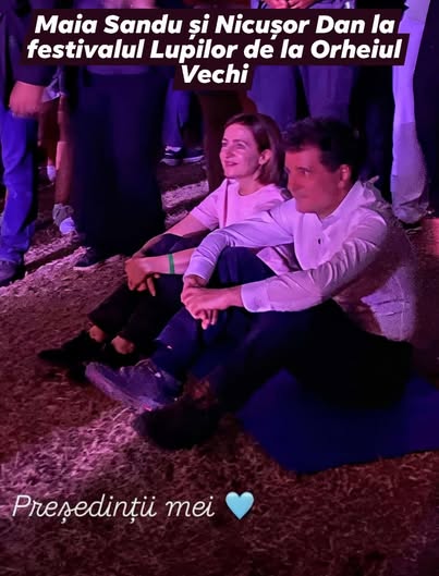 Întâlnire privată Maia Sandu-Nicușor Dan în Moldova. Cei doi președinți au împărțit „aceeași pătură” la ”Festivalul Lupilor” din Orhei