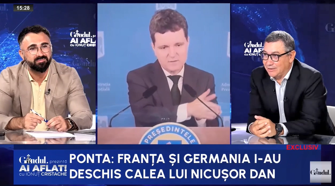 Victor Ponta: Calea lui Nicușor Dan era bătătorită de anul trecut. Eu am încercat să ofer o ALTERNATIVĂ