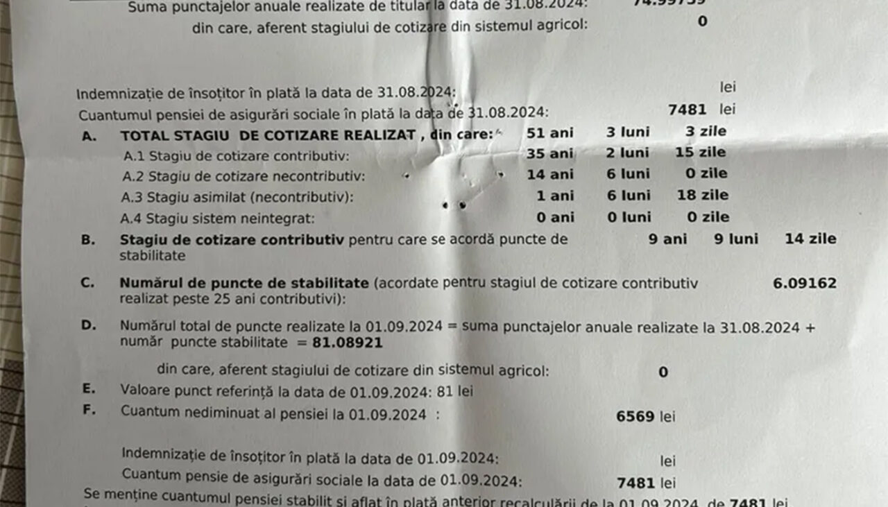 912 lei mai puțin la pensie: Greșeala care îi poate lăsa pe pensionarii din România fără o parte considerabilă din bani