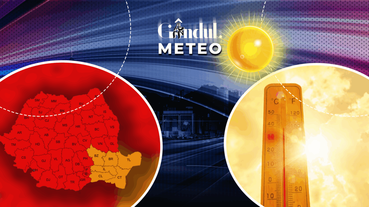 România fierbe la peste 41 de grade. Meteorolog ANM, pentru Gândul: Avem temperaturi extreme cu disconfort foarte mare / La ce oră va fi cel mai cald