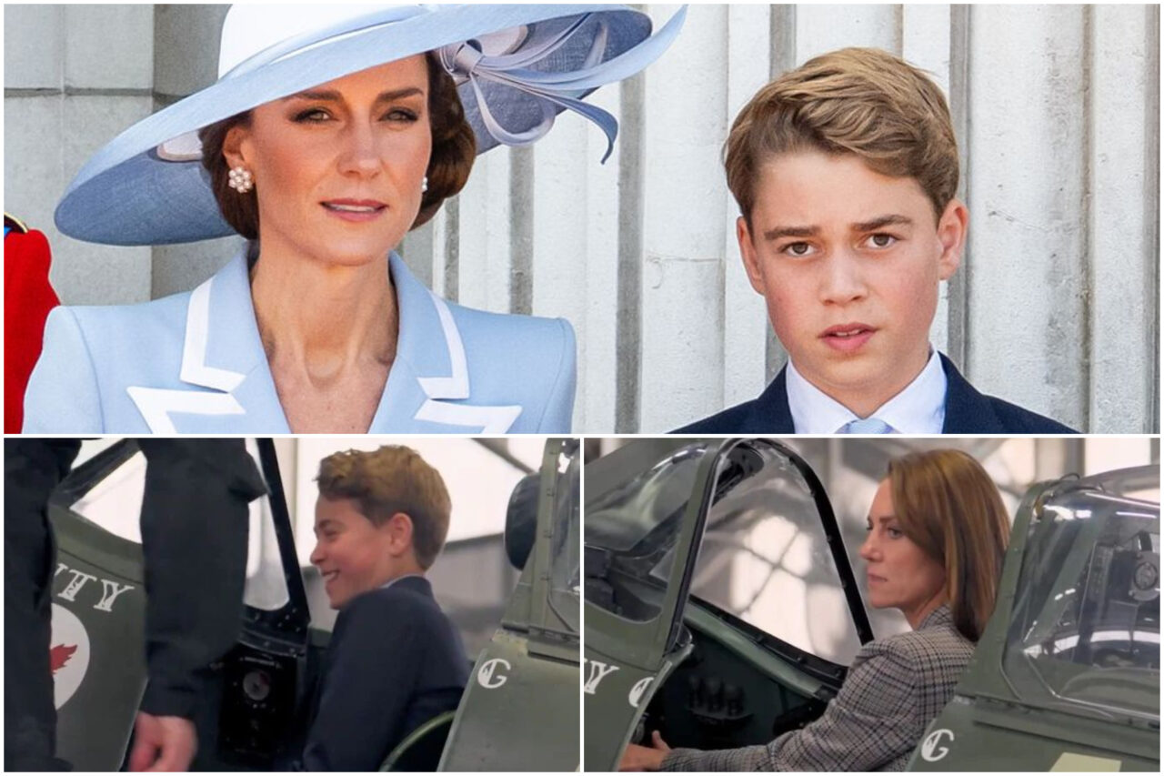 Prințul George, vizită specială la o bază RAF alături de Prințesa de Wales