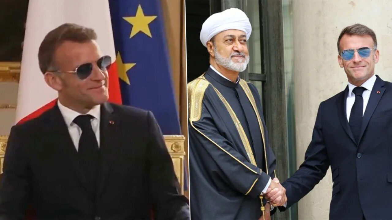Emmanuel Macron și-a etalat din nou ochelarii într-o întâlnire bilaterală cu sultanul Omanului. Cu ce explicații a venit echipa sa de la Élysée