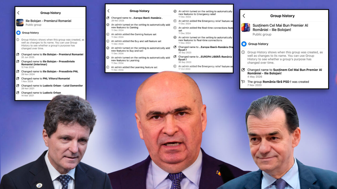 Operațiunea digitală „Susțin Ilie Bolojan” merge la turație maximă. Grupuri cu zeci de mii de membri și-au schimbat numele. După susținerea pentru Orban, Nicuşor Dan sau lupta pentru “Europa liberă”, acum susţin Ilie Bolojan și atacă în toate direcțiile. Inclusiv premierul desemnat Veștea se plângea de atacurile boților