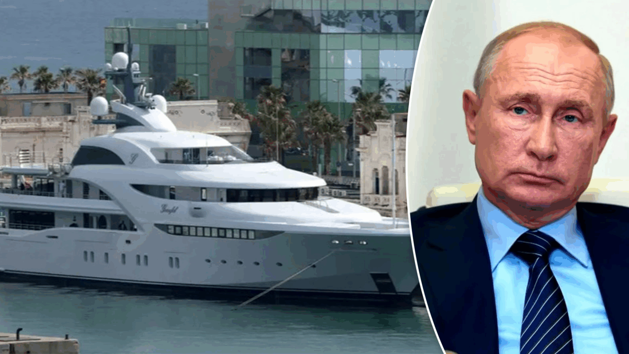 Superiahtul lui Vladimir Putin se plimbă nestingherit prin apele Danemarcei. Ambarcațiunea este escortată de două nave militare