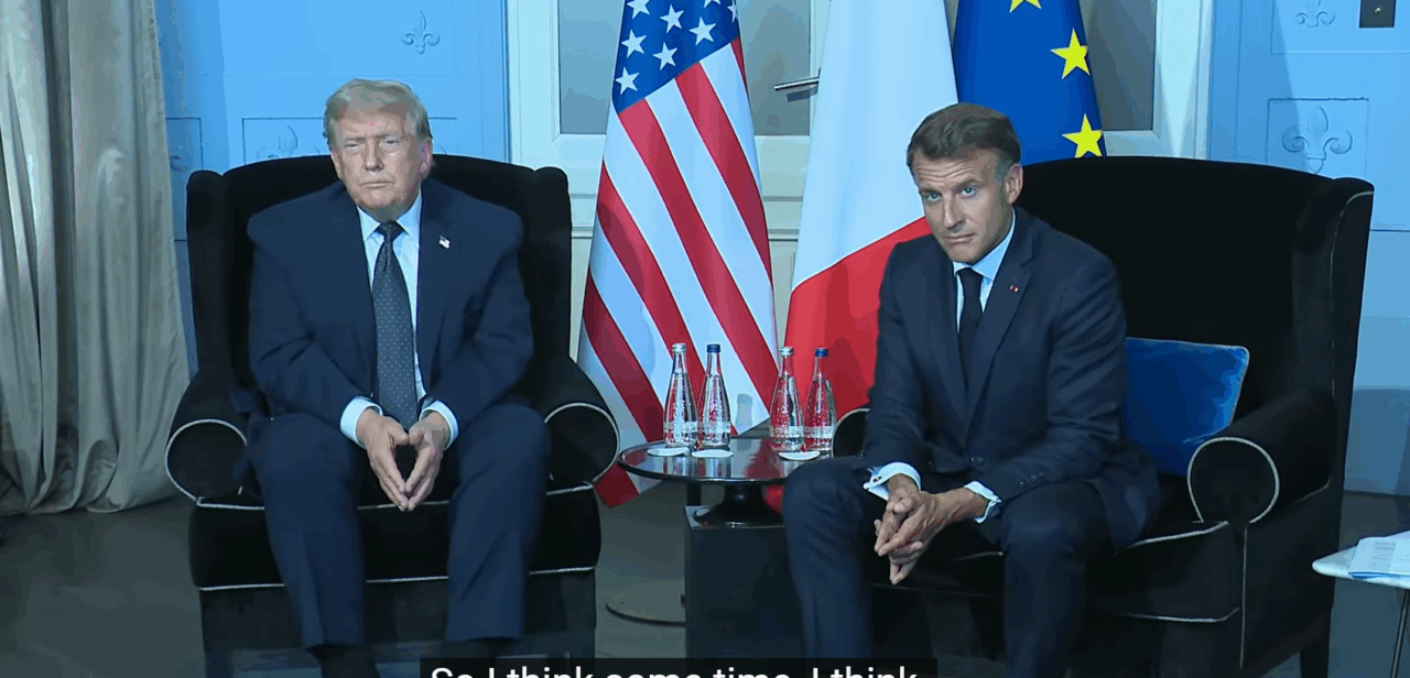 Întâlnire bilaterală între Donald Trump și Emmanuel Macron la Evian. Ce au discutat cei doi șefi de stat înaintea summitului G7