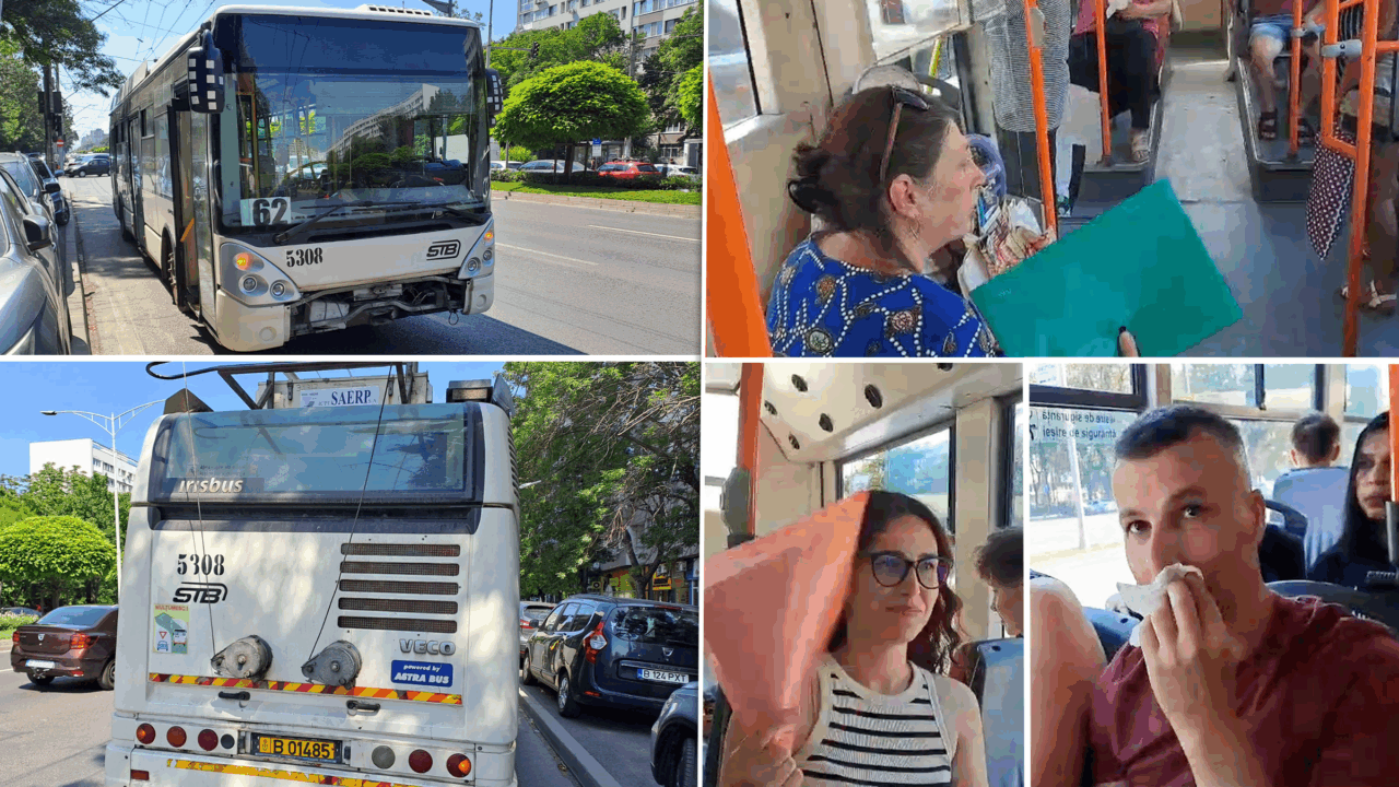 Experiment Gândul. Ne-am „plimbat” cu troleibuzele – saună și am rezistat doar trei stații. În București încă mai sunt vehicule STB care nu au aer condiționat: „E groaznic să mergi așa” / Ce condiții sunt în noile achiziții