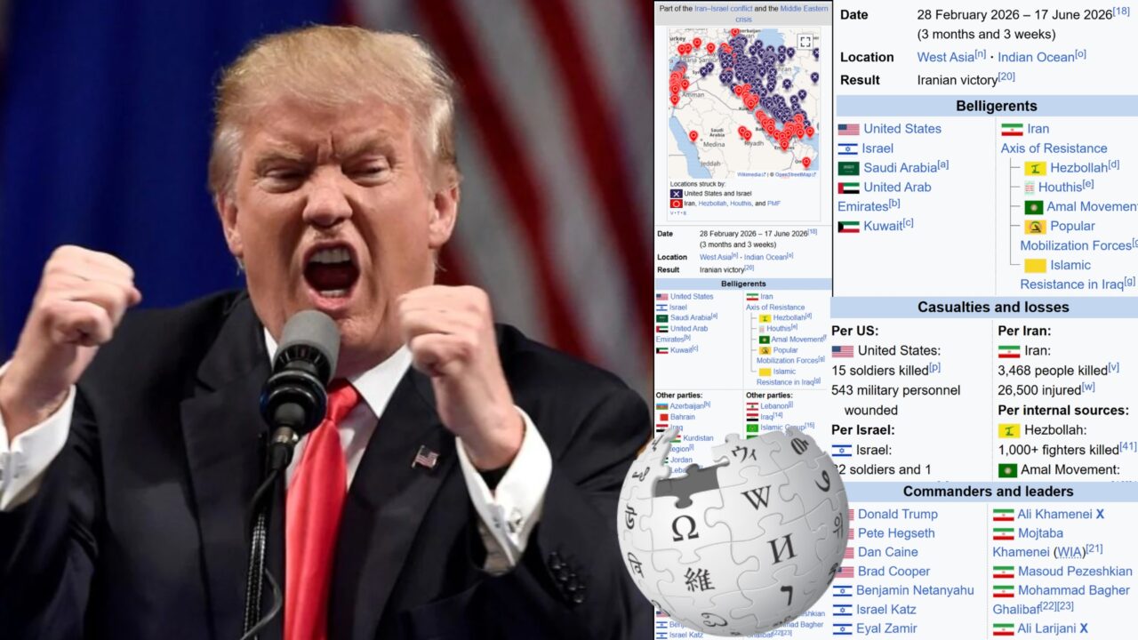 „Victorie iraniană” pentru Wikipedia. Cea mai mare enciclopedie online îl contrazice pe Trump și susține că Iranul a câștigat războiul cu SUA
